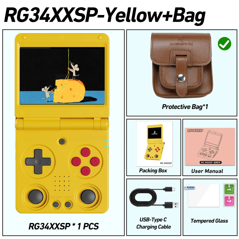 Anbernic RG34XXSP Retro Handheld Game Console 64GB