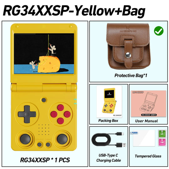 Anbernic RG34XXSP Retro Handheld Game Console 64GB