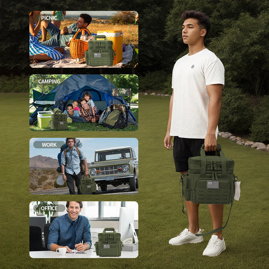 Expandable Tactical Insulated Lunch Cooler Bag
