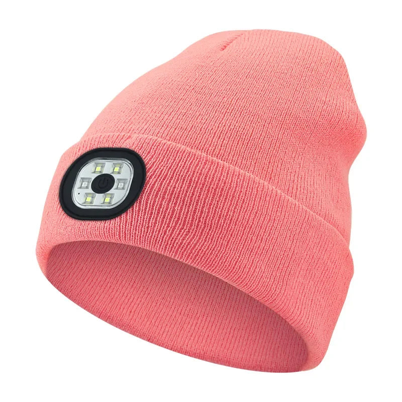 Rechargeable LED Light Beanie for Outdoor Activities