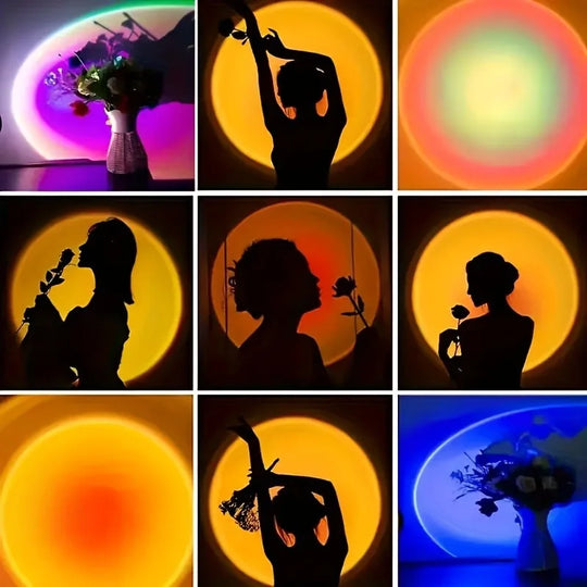 Sunset Projection Lamp with Remote – 16 Color LED Mood Light