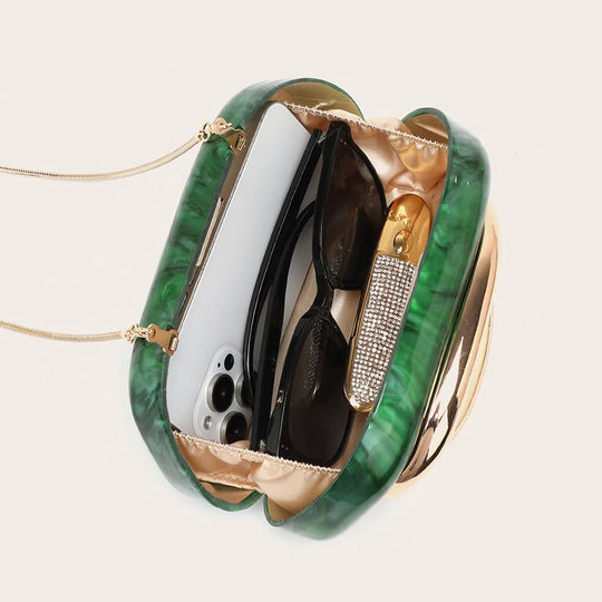 Luxury Acrylic Box Clutch Evening Crossbody Bag