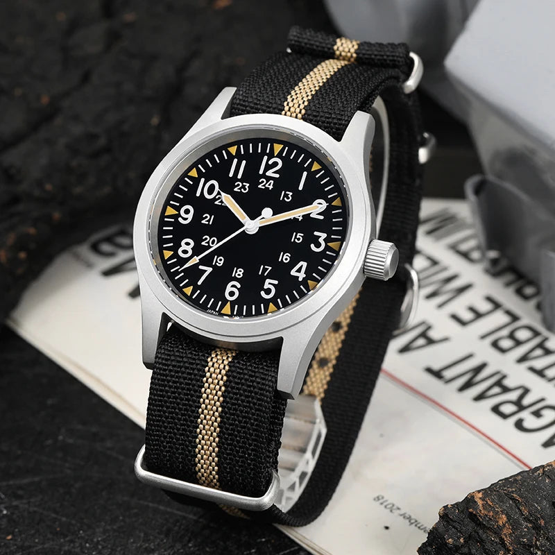 Militado ML05 38mm Field Watch Sapphire 100M VH31 Quartz