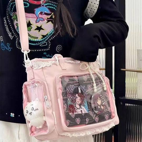 Anime Ita Tote Bag with Clear Display Pocket