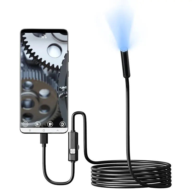 USB-C Endoscope Camera with 6 LED Lights IP67 Waterproof