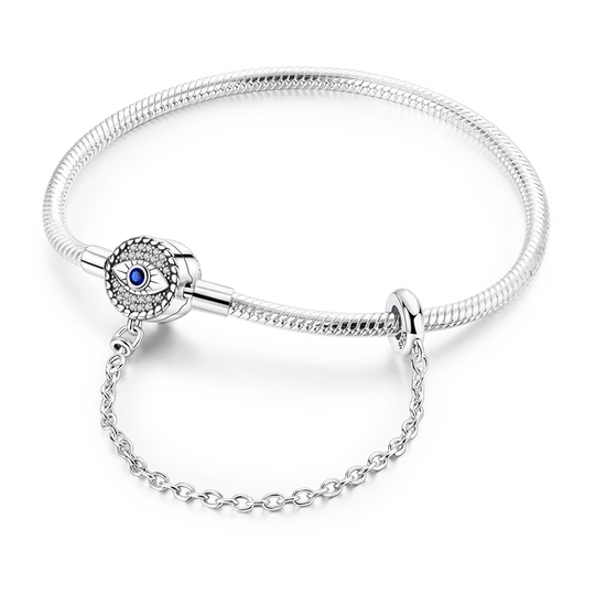 925 Sterling Silver Gold-Plated Heart Charm Bracelet