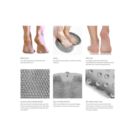 Silicone Shower Foot Scrubber Massage Mat