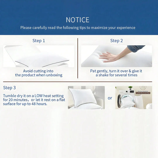 Deluxe Hotel Quality Down Alternative Bed Pillow