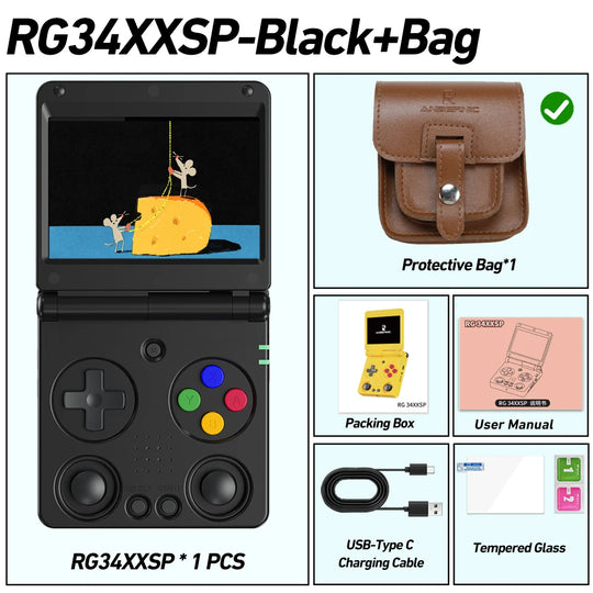 Anbernic RG34XXSP Retro Handheld Game Console 64GB