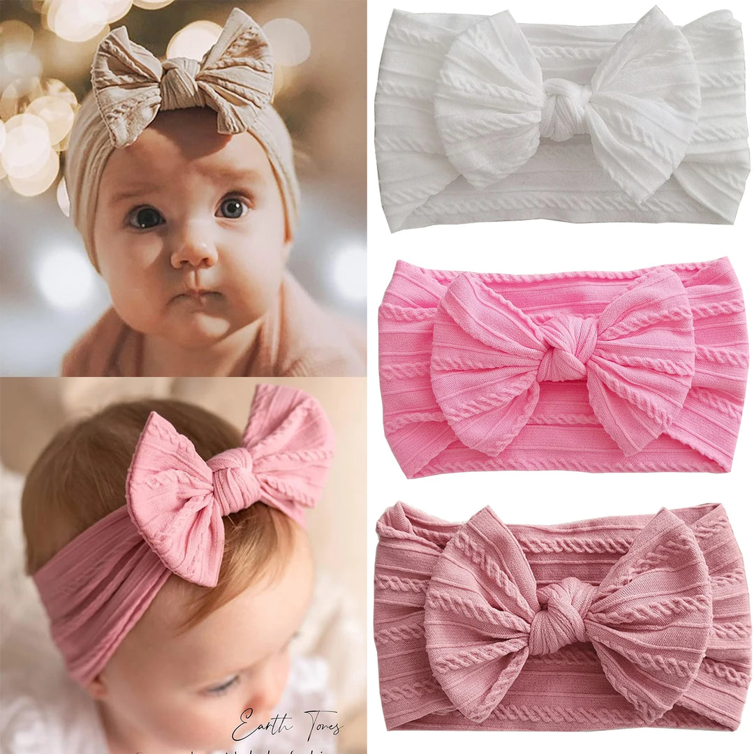 Baby Nylon Bow Headband Soft Stretch Hair Band
