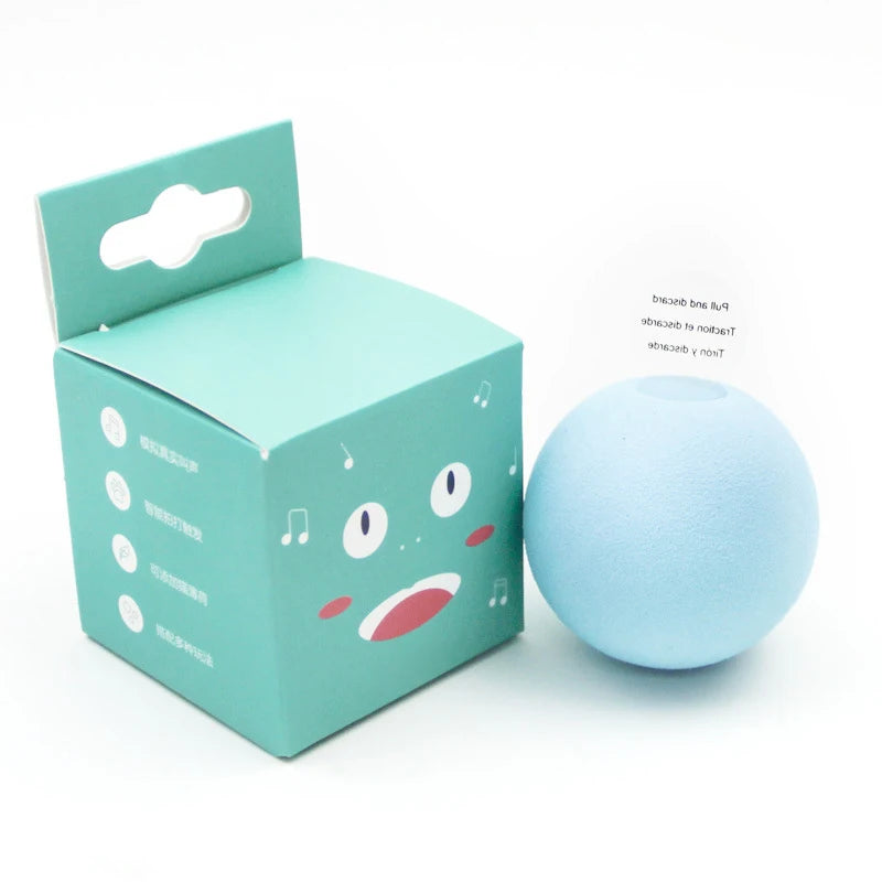 Interactive Plush Cat Toy Ball with Animal Sounds &amp; Catnip Pocket