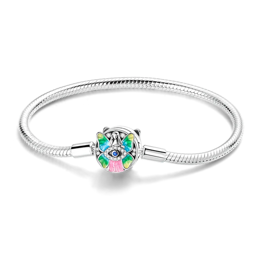 925 Sterling Silver Gold-Plated Heart Charm Bracelet