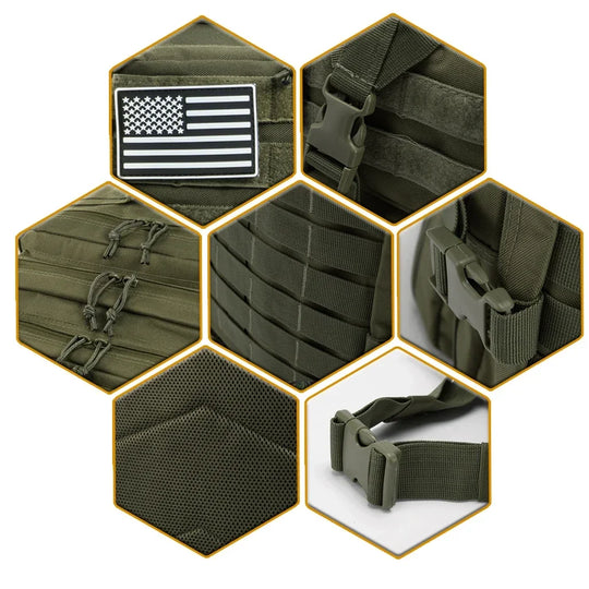 45L Tactical Backpack with Multi-Compartment Storage