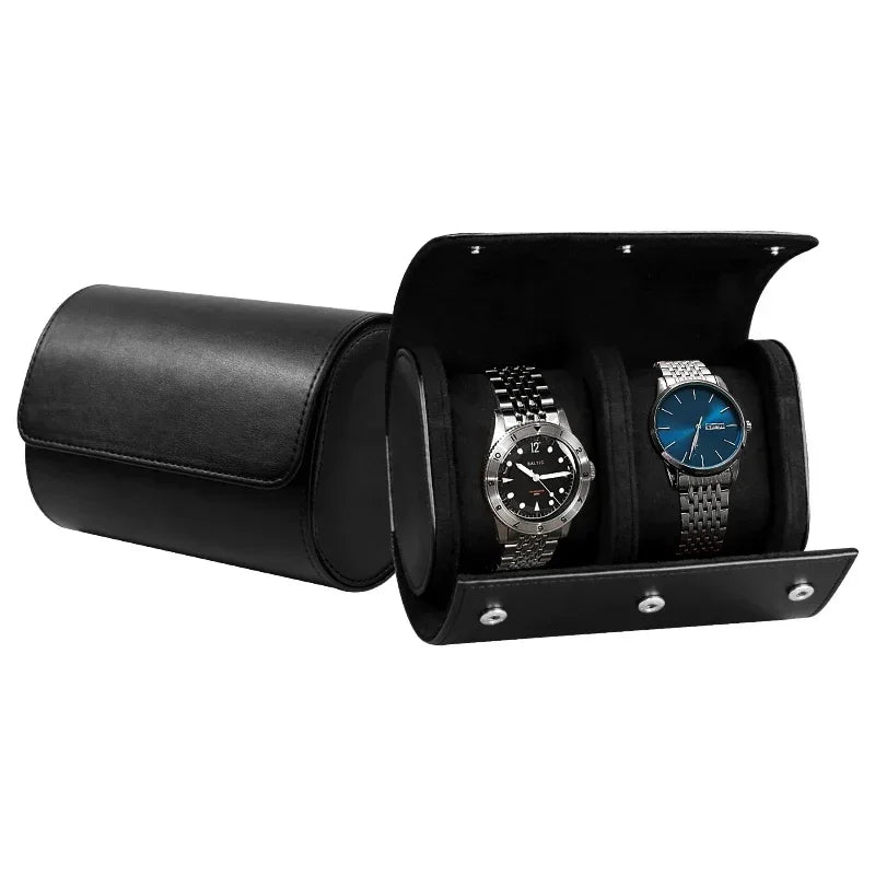Leather Watch Roll Travel Storage Case