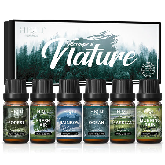 HIQILI Nature Fragrance Oil Gift Set – 6 Scents