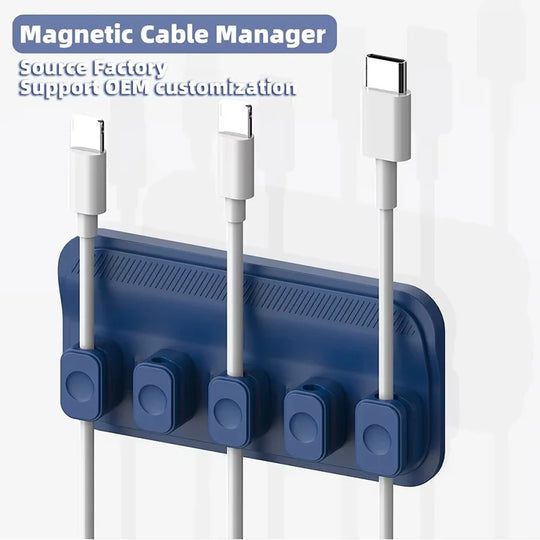 Magnetic Cable Organizer Clip Holder for Desk &amp; Cables