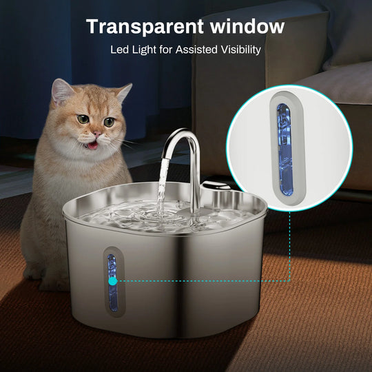 2.2L Stainless Steel Automatic Pet Water Fountain