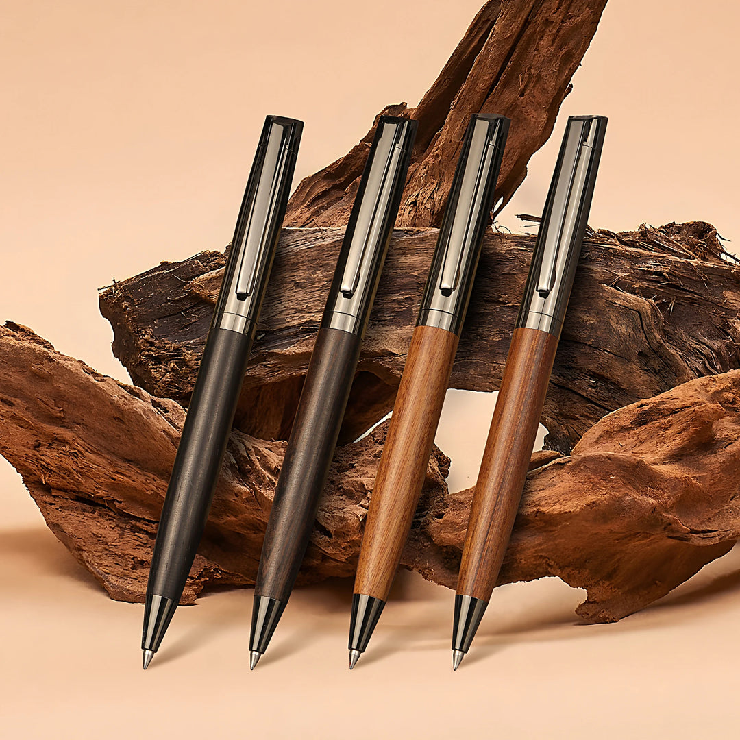 Premium Wooden Ballpoint Pen with Metal Twist Design