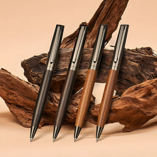 Premium Wooden Ballpoint Pen with Metal Twist Design
