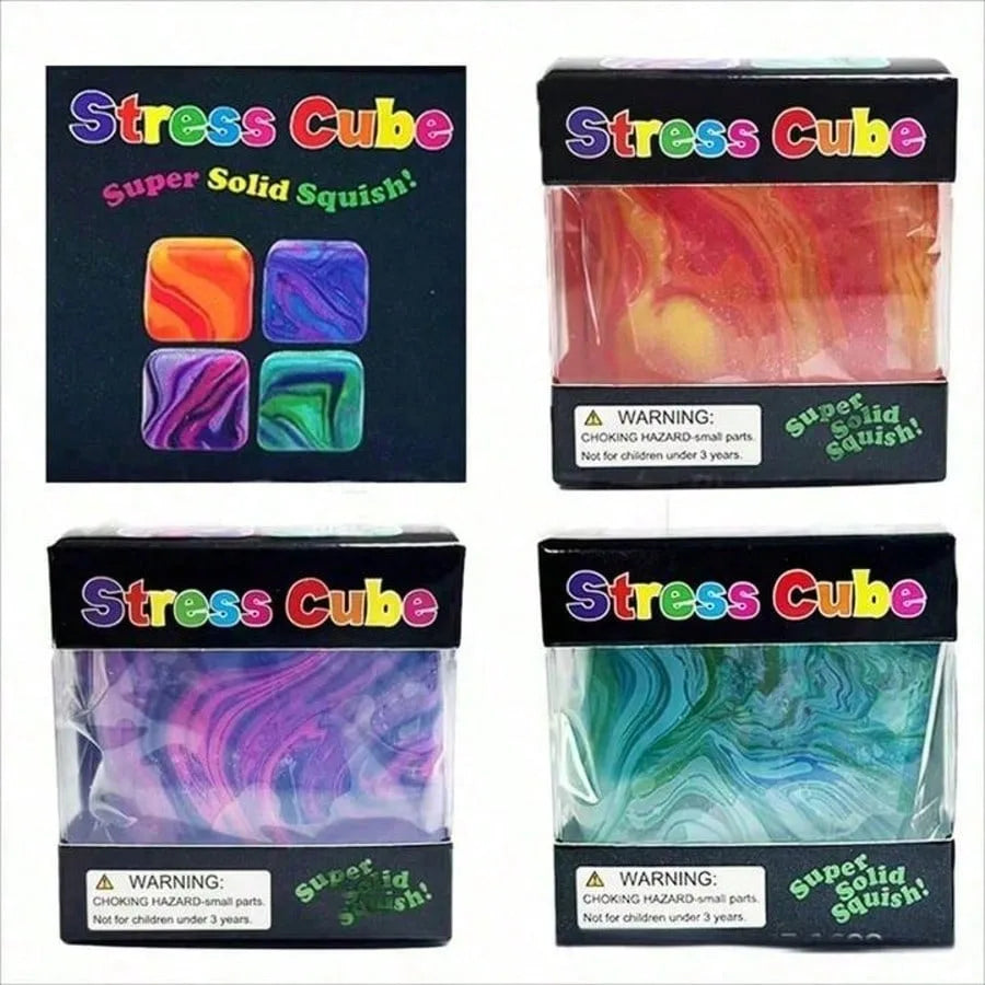 Slow-Rebound Multicolor Cube Sensory Fidget Toy