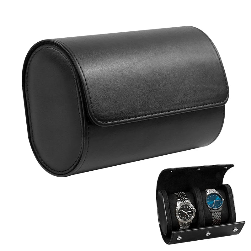 Leather Watch Roll Travel Storage Case