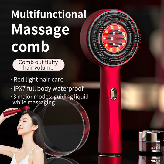 Electric Scalp Massage Comb with Liquid Applicator
