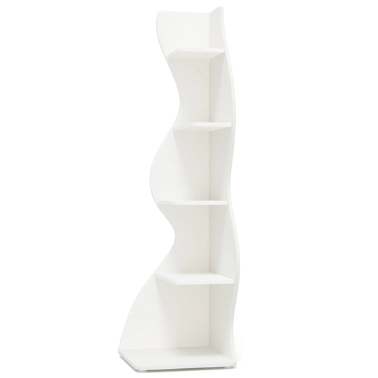 Modern 5-Tier Corner Bookshelf &amp; Display Shelf
