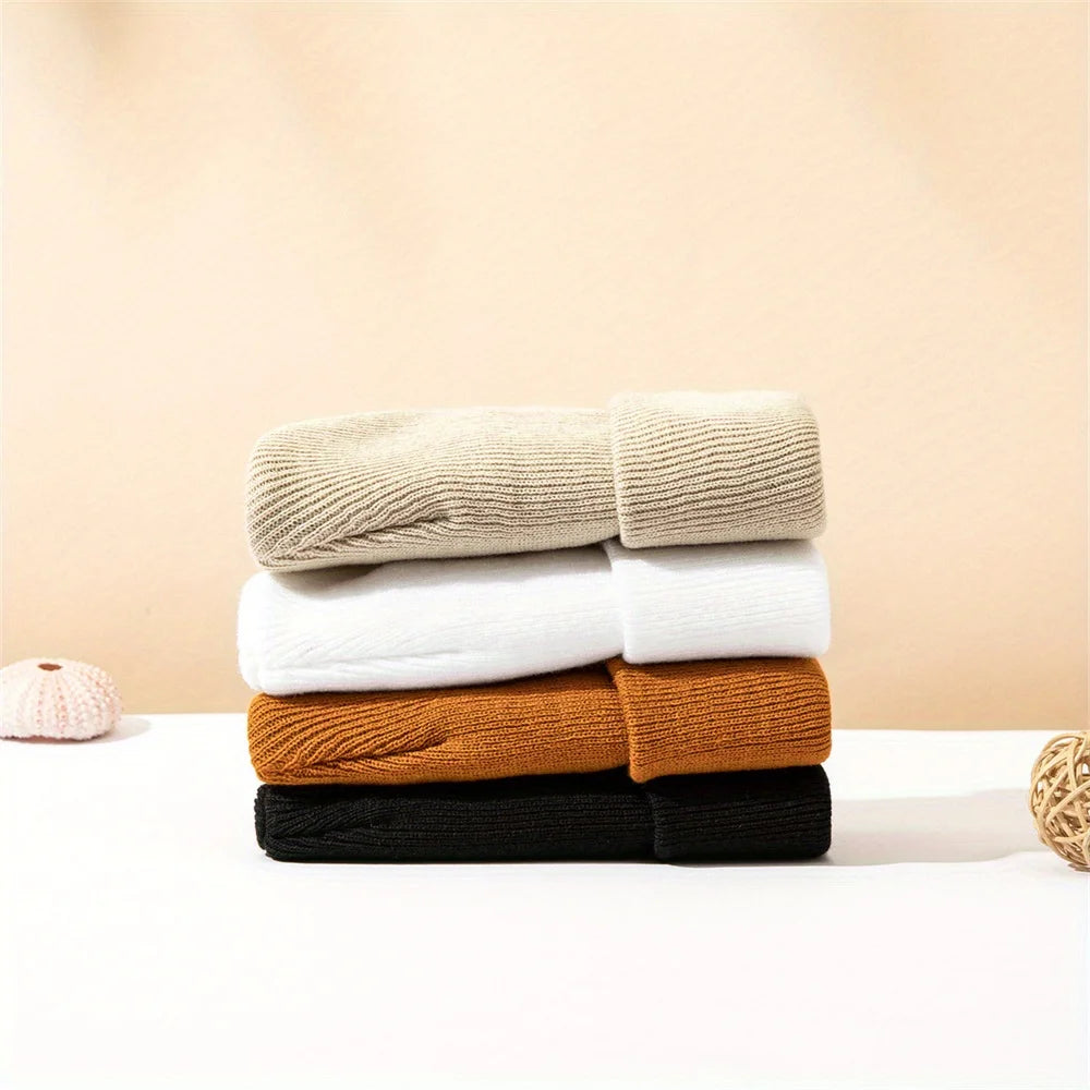 4-Piece Baby Knit Cuffed Beanie Set