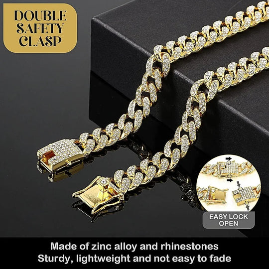 Luxury Gold Stainless Steel Dog Chain Collar