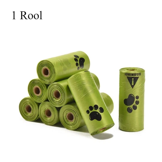 Extra Thick Dog Poop Bags with Paw Print Design