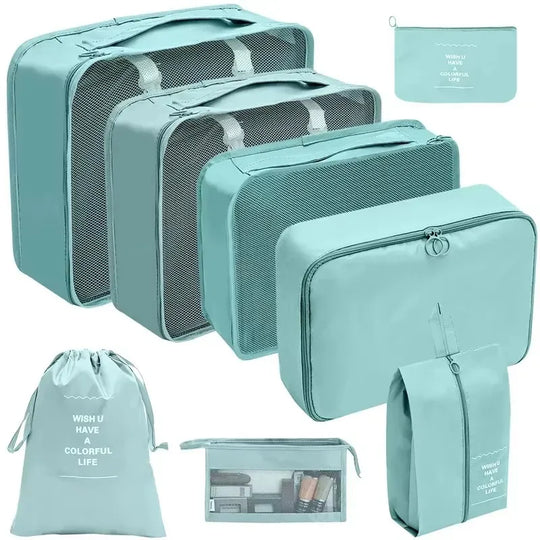 10-Piece Travel Packing Cubes Set with Shoe &amp; Toiletry Bags