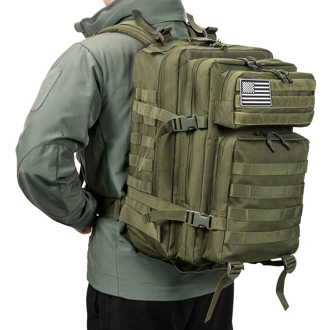 45L Tactical Backpack with Multi-Compartment Storage