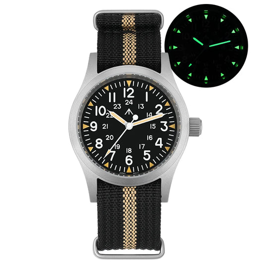 Militado ML05 38mm Field Watch Sapphire 100M VH31 Quartz