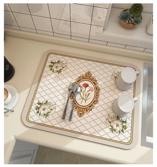 Super Absorbent Diatom Kitchen Drying Mat