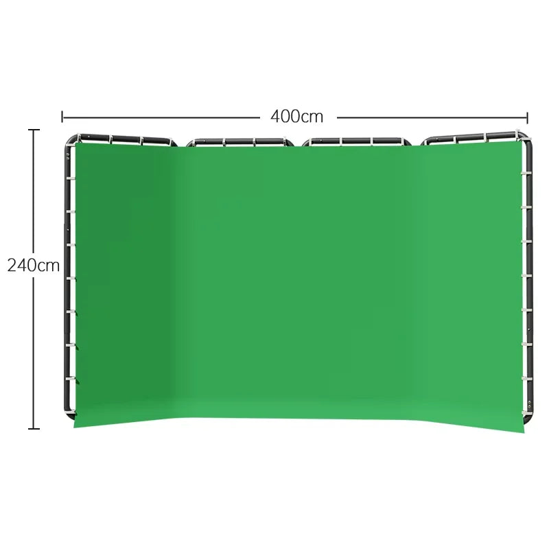 2-in-1 Foldable Green &amp; Blue Photography Backdrop