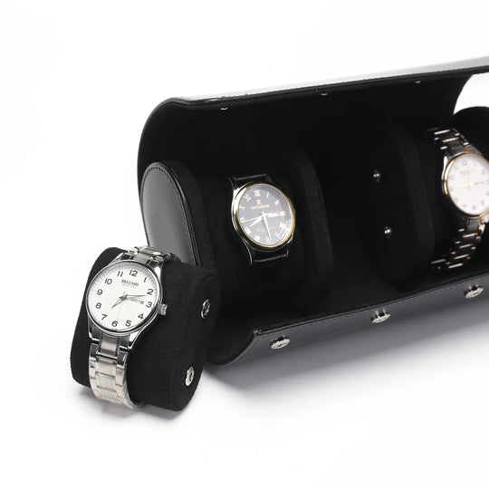 Leather Watch Roll Travel Storage Case
