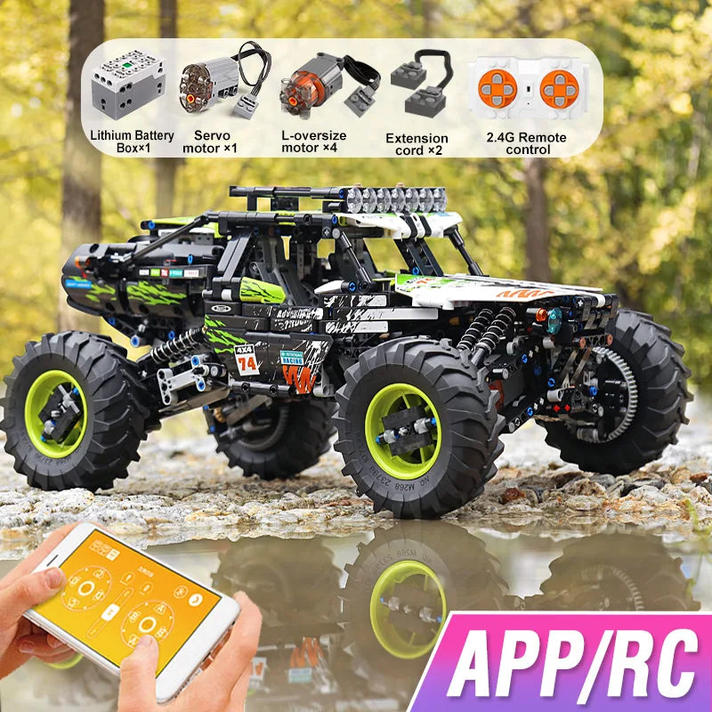 Mould King 18002 RC 4WD Off-Road Buggy Building Block Set