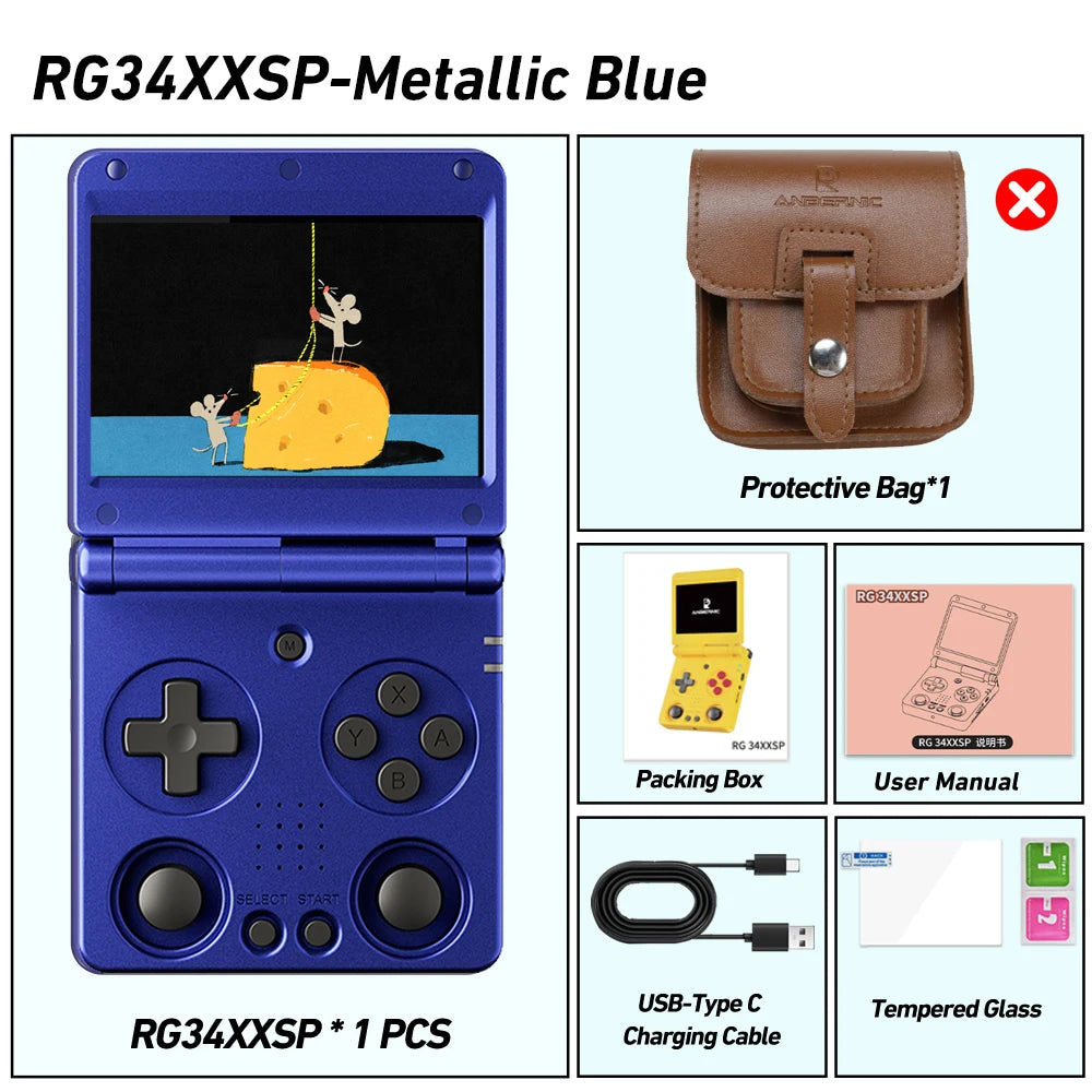Anbernic RG34XXSP Retro Handheld Game Console 64GB