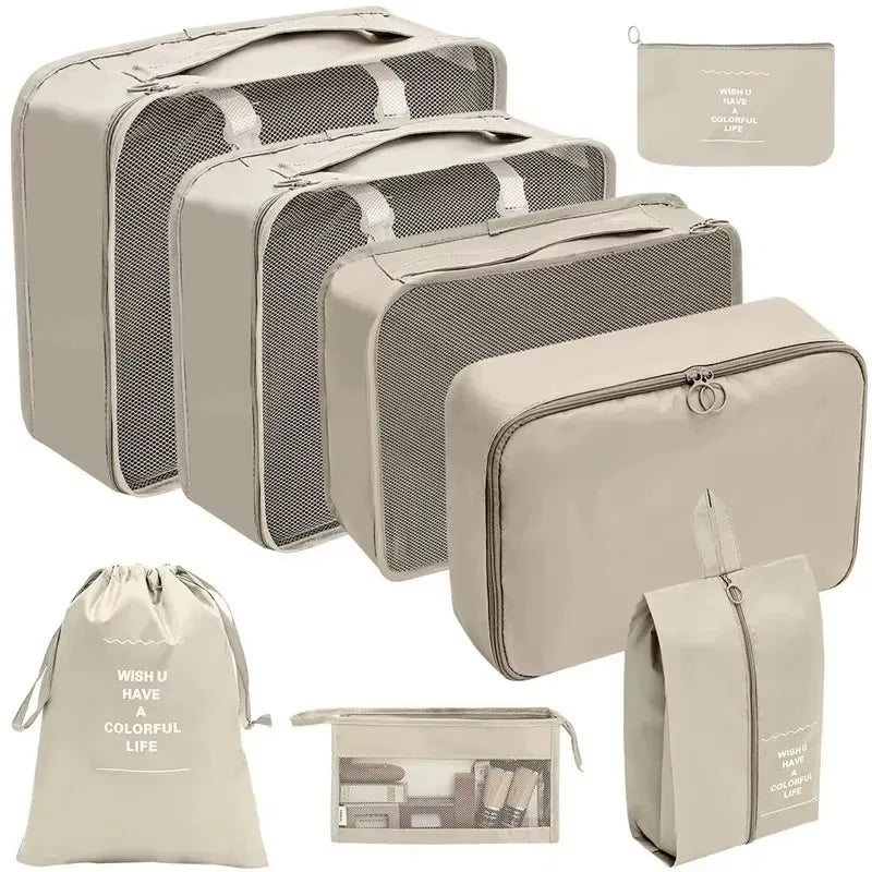 10-Piece Travel Packing Cubes Set with Shoe &amp; Toiletry Bags