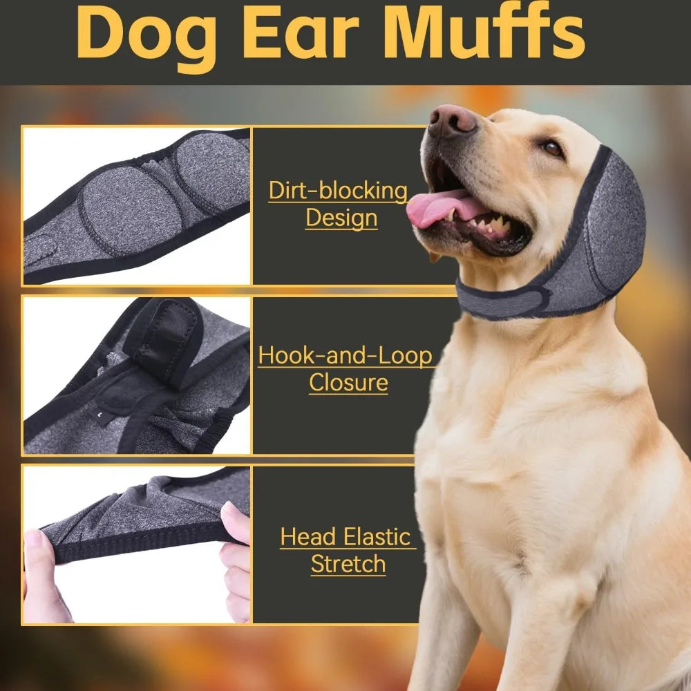 Adjustable Dog Ear Noise Protection Wrap for Grooming