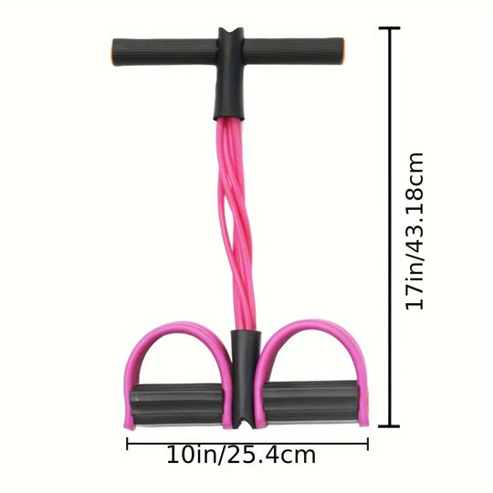 6-Tube Resistance Band with Foot Pedals &amp; Foam Handles