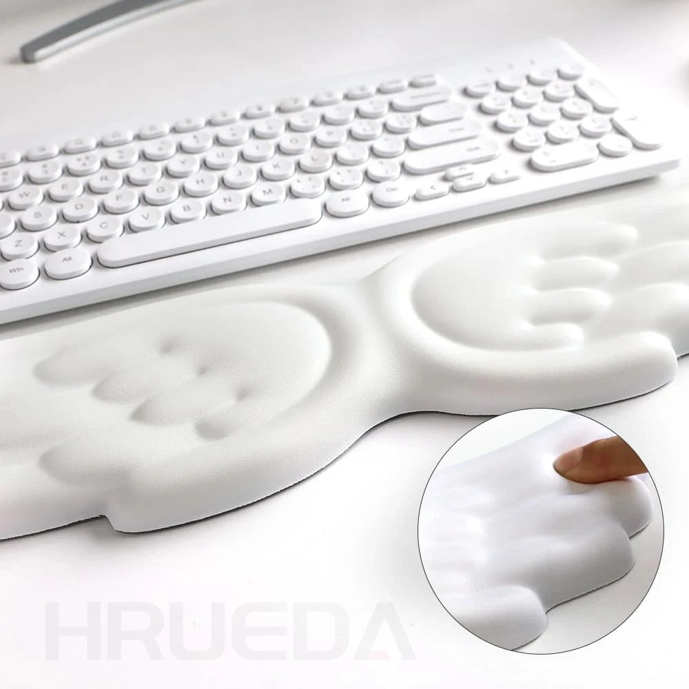Angel Wing Memory Foam Keyboard &amp; Mouse Wrist Rest Set