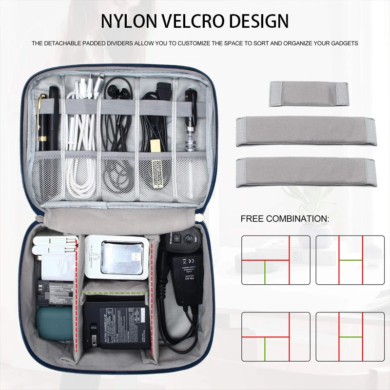Travel Electronics Organizer Case for Cables &amp; Chargers