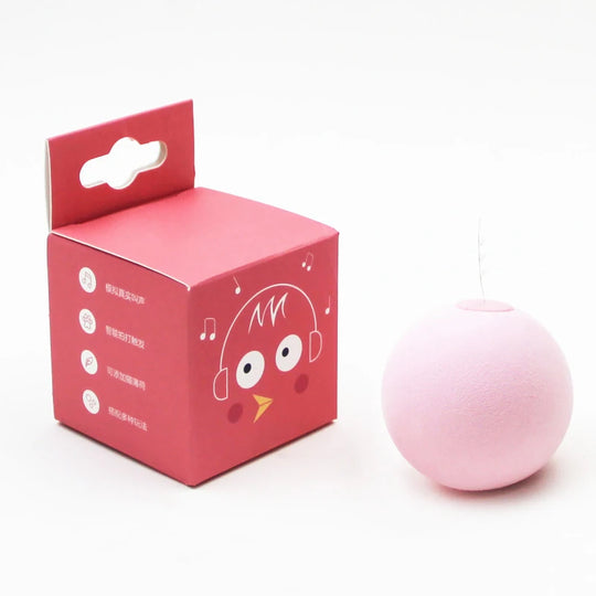 Interactive Plush Cat Toy Ball with Animal Sounds &amp; Catnip Pocket