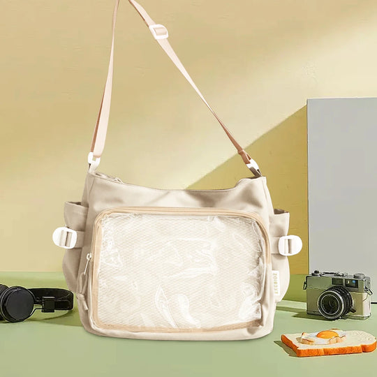 Japanese Style Ita Messenger Bag with Clear Display Window