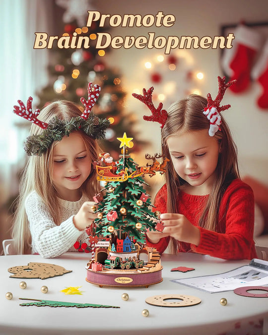 Rolife Christmas Melody Tree 3D Wooden Music Box