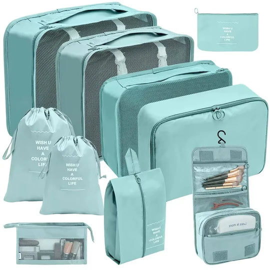 10-Piece Travel Packing Cubes Set with Shoe &amp; Toiletry Bags