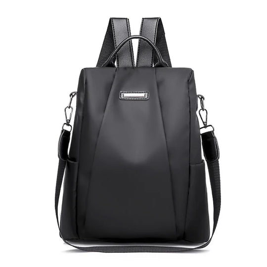 Anti-Theft Nylon Backpack with Convertible Shoulder Strap