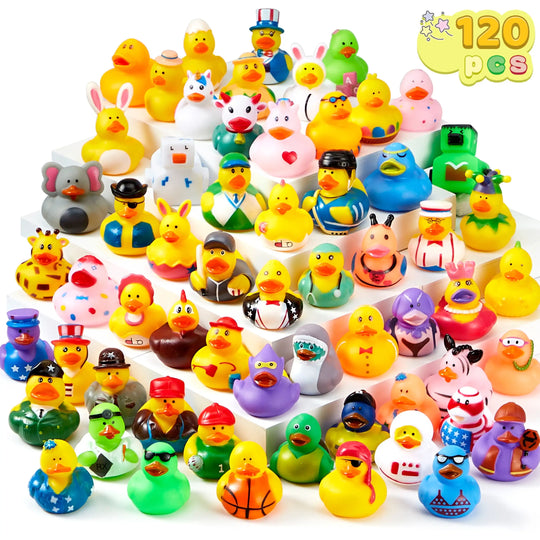120-Pack Mini Rubber Duck Bath &amp; Party Toys
