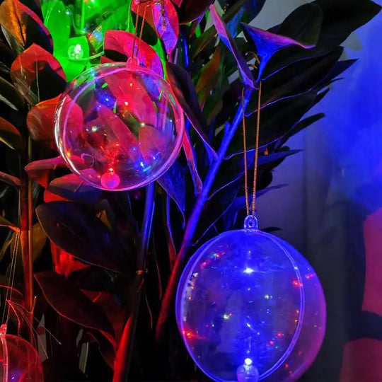 10-Piece LED Light-Up Christmas Ornament Ball Set
